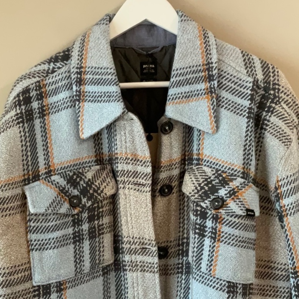 Prana Lower Falls Flannel Jacket big sky blue - Picture 2 of 8
